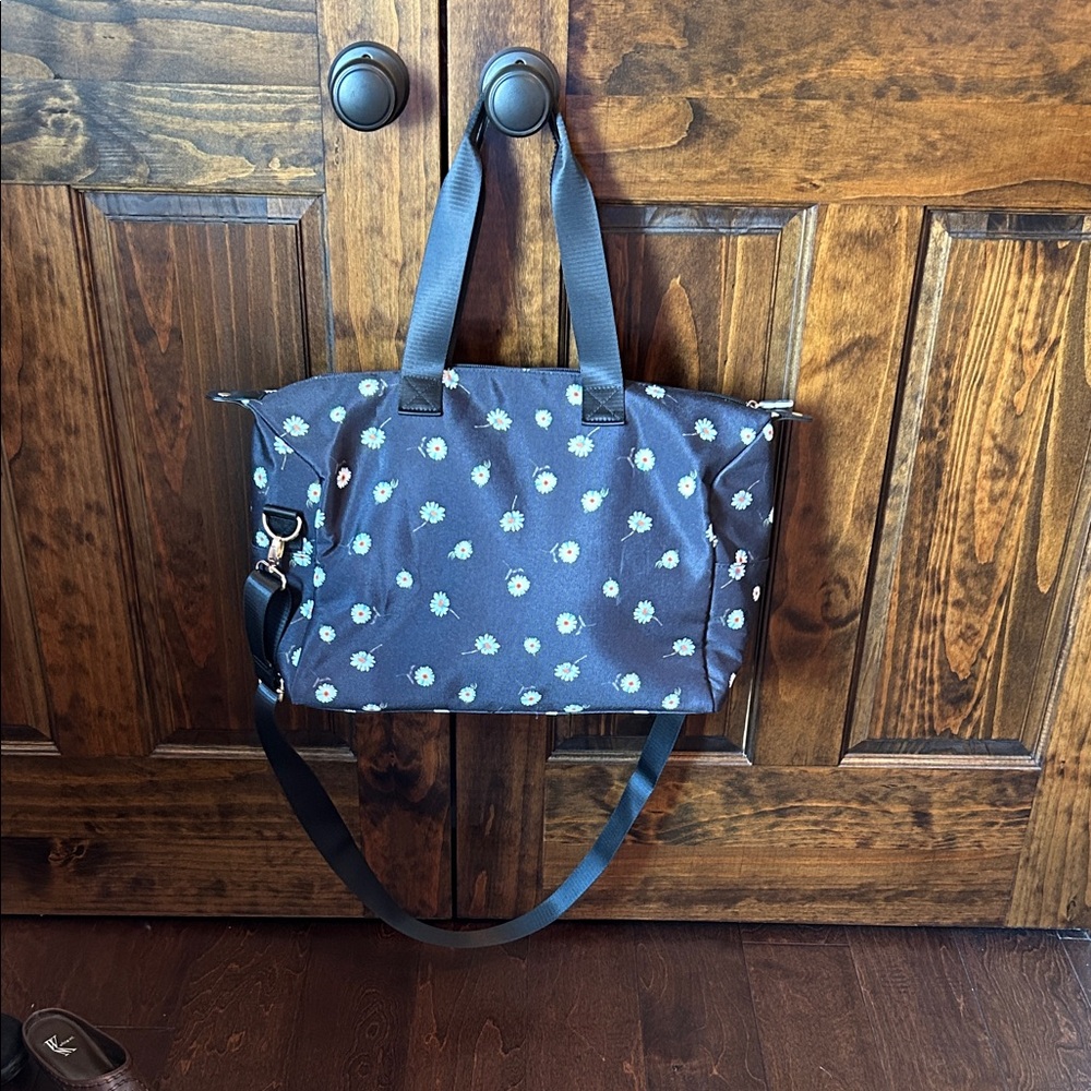 Alice + Olivia Black Floral Tote Bag